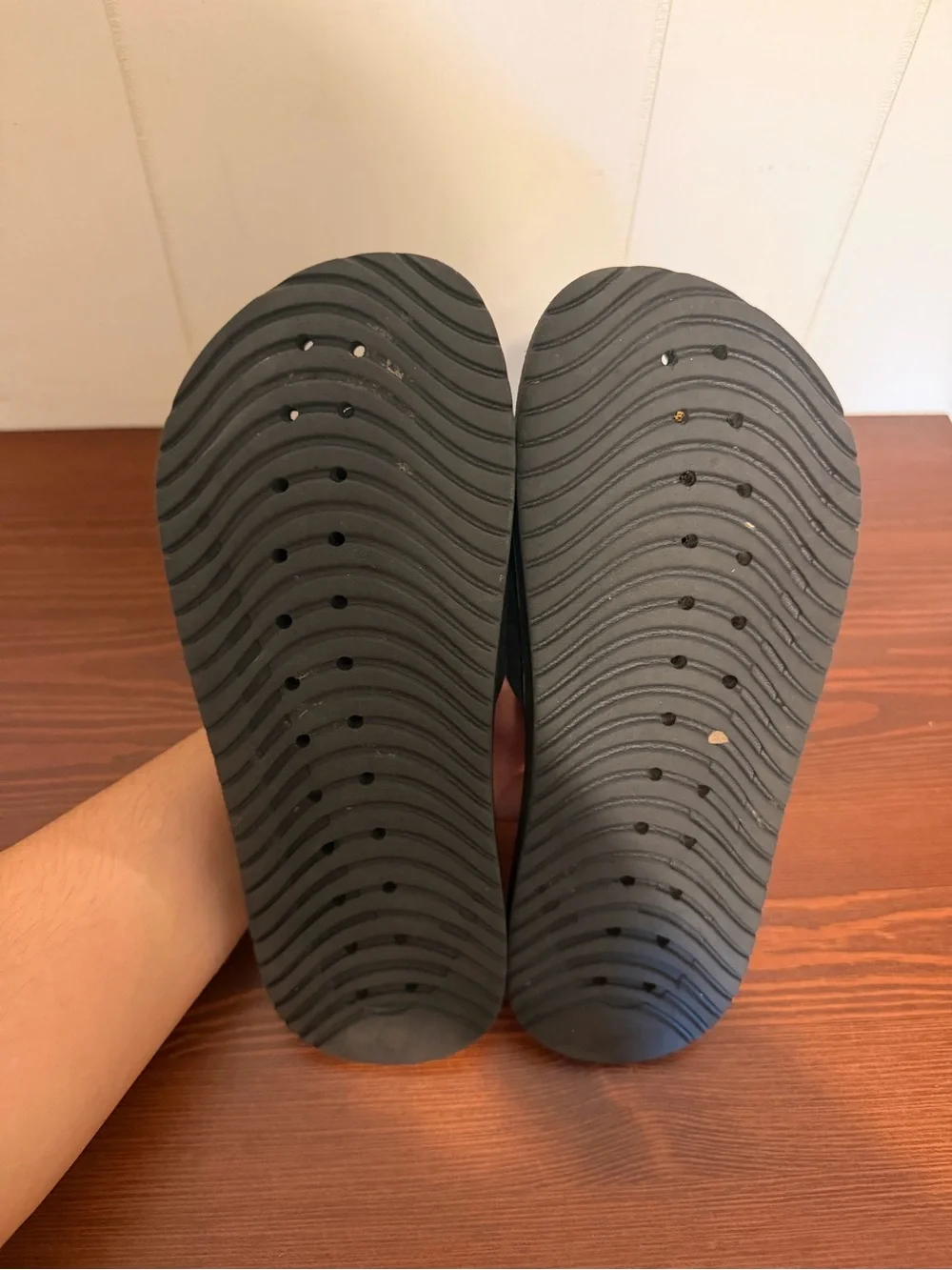 Nike Black Slide Sandals with White Swoosh